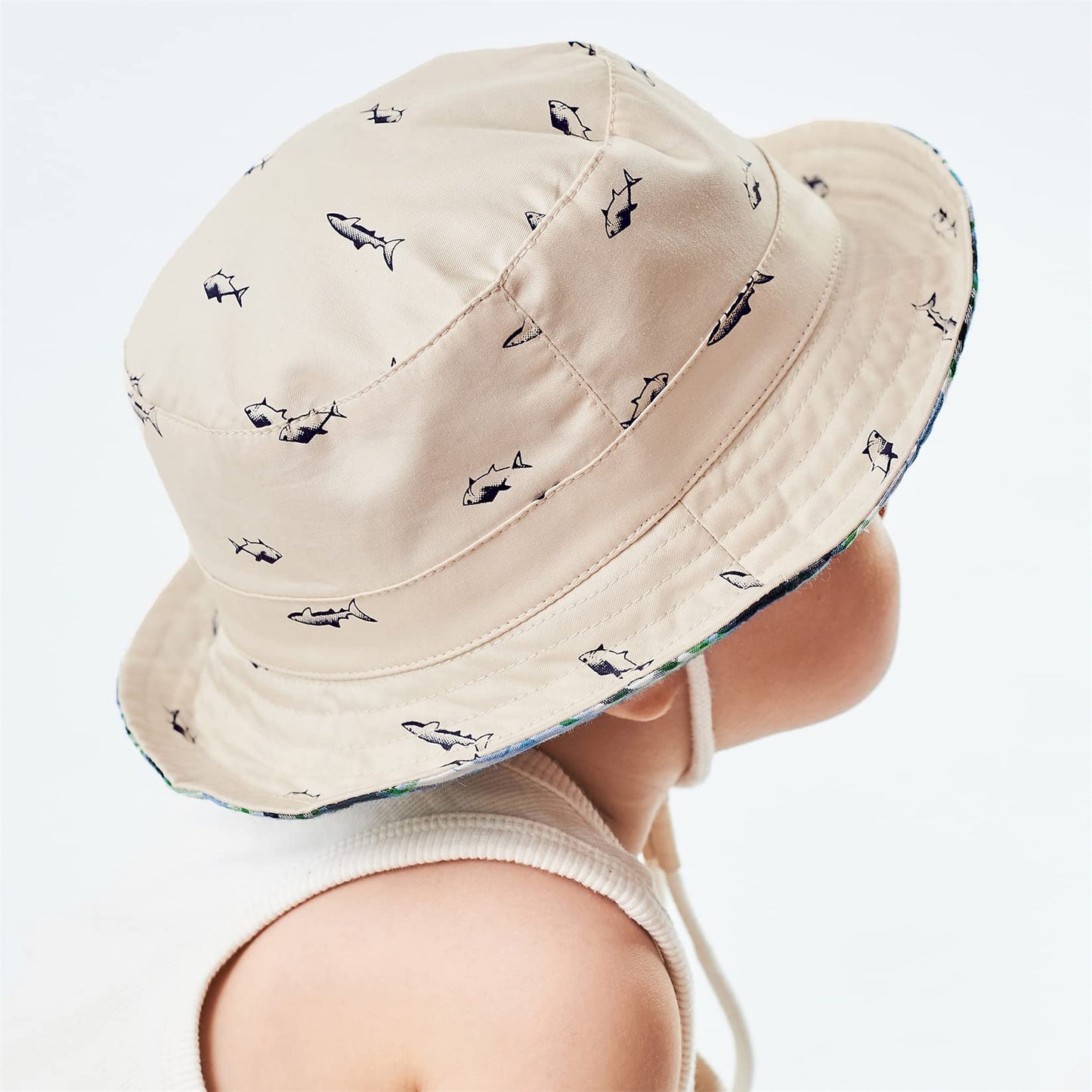Durio Infant Sun Hat Baby Hats Summer Beach Upf 50+ Sun Protection Newborn Sun Hats Double Sides Cap For Baby Boy Bucket Hat Bei