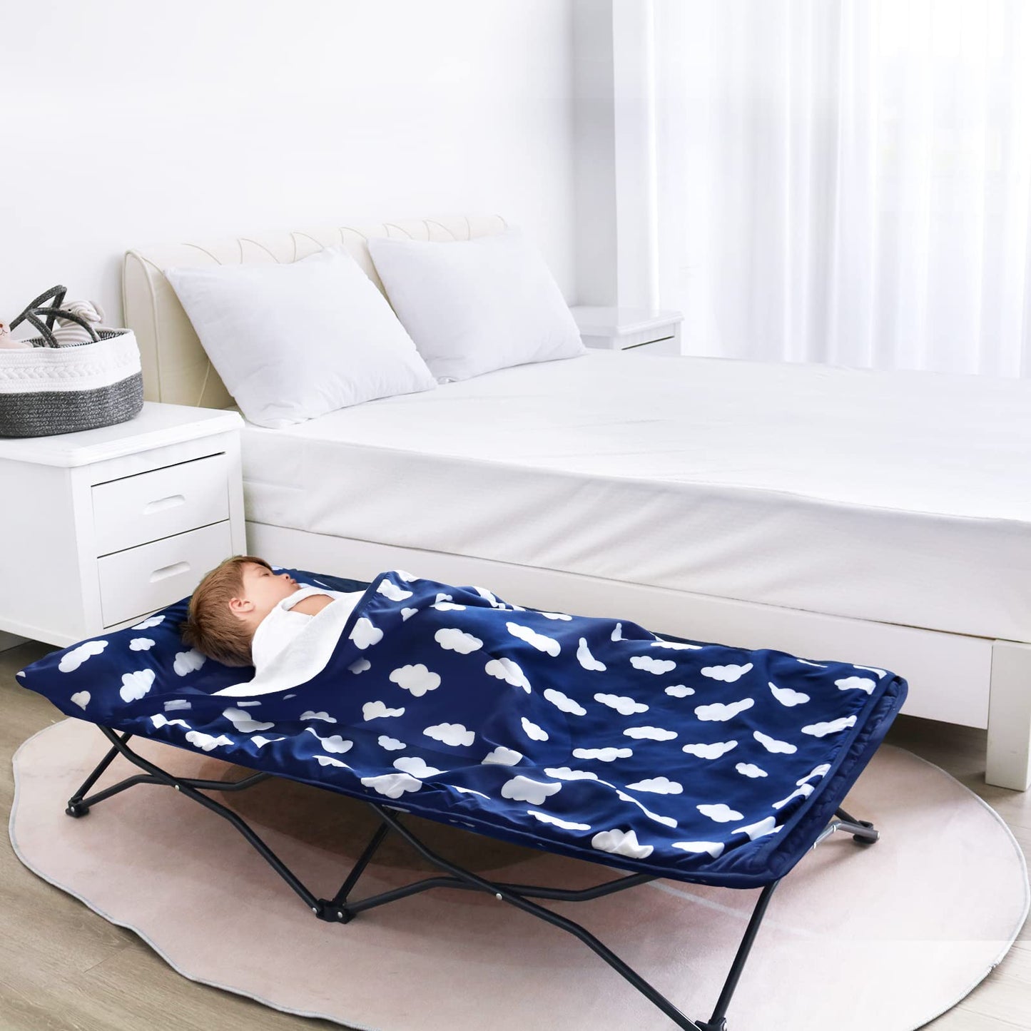 Nap Mat With Pillow And Fleece Blanket For Regalo My Cot/Joovy Travel Cot, Super Soft & Skin Friendly, Perfect Kids Sleeping Mat