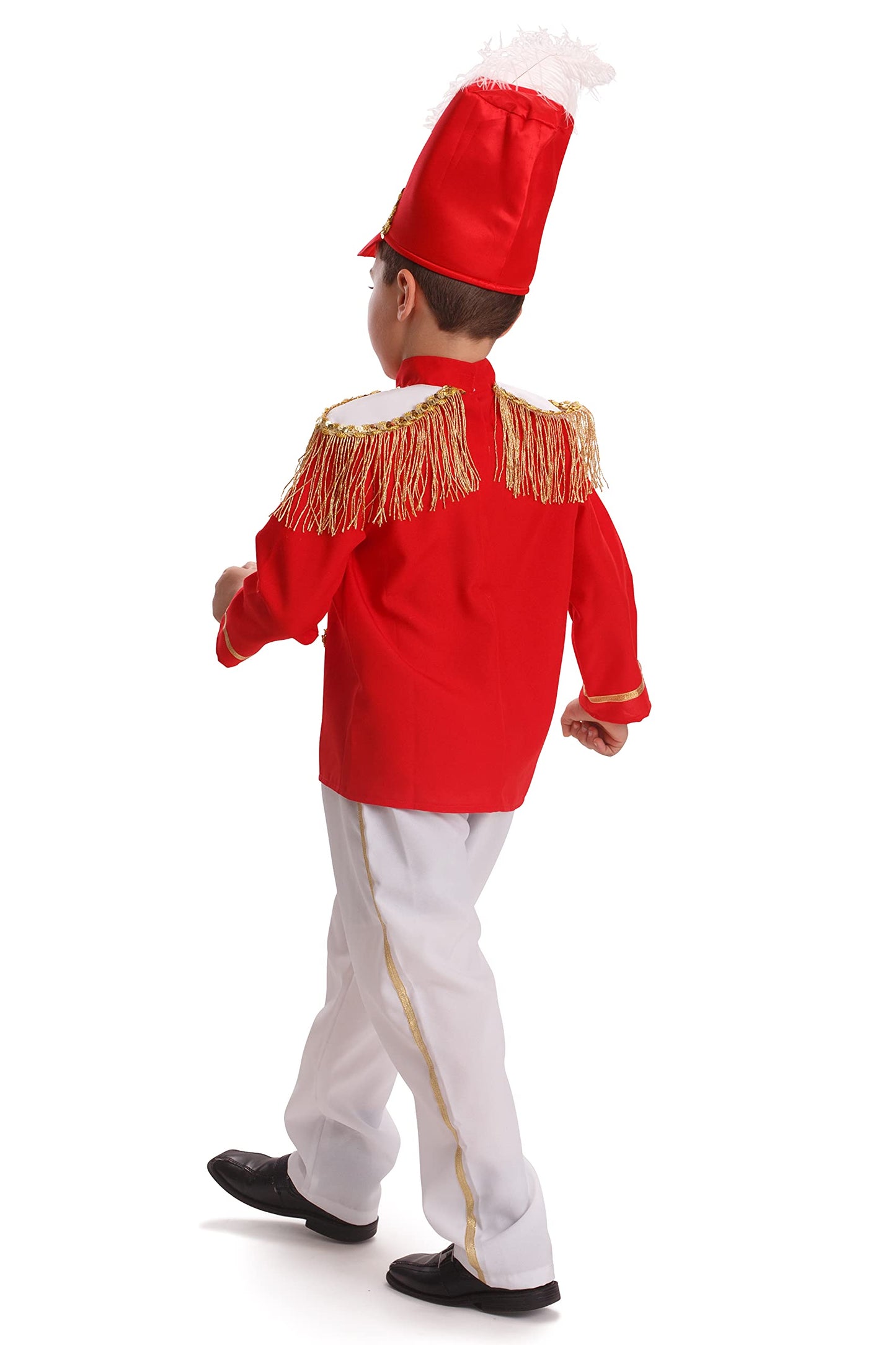 Dress Up America Drum Major Costume For Kids - Red Marching Band Uniform For Boys