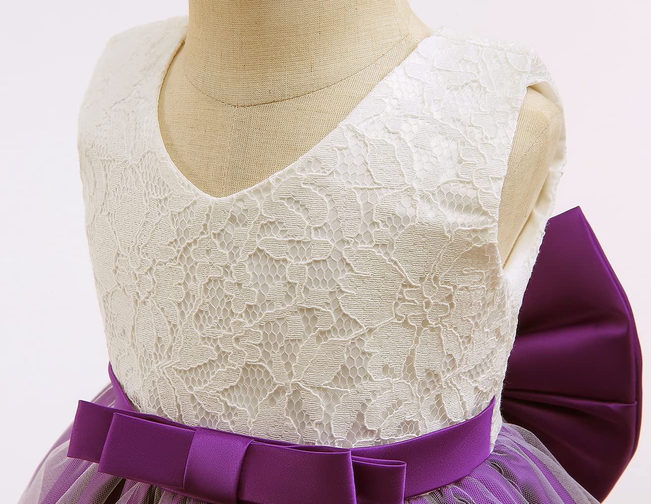 Jup Elle Toddler Flower Girl Dress,Christmas Wedding Party Birthday Earster Sleeveless Dresses Below Knee Length Tutu Tulle Danc