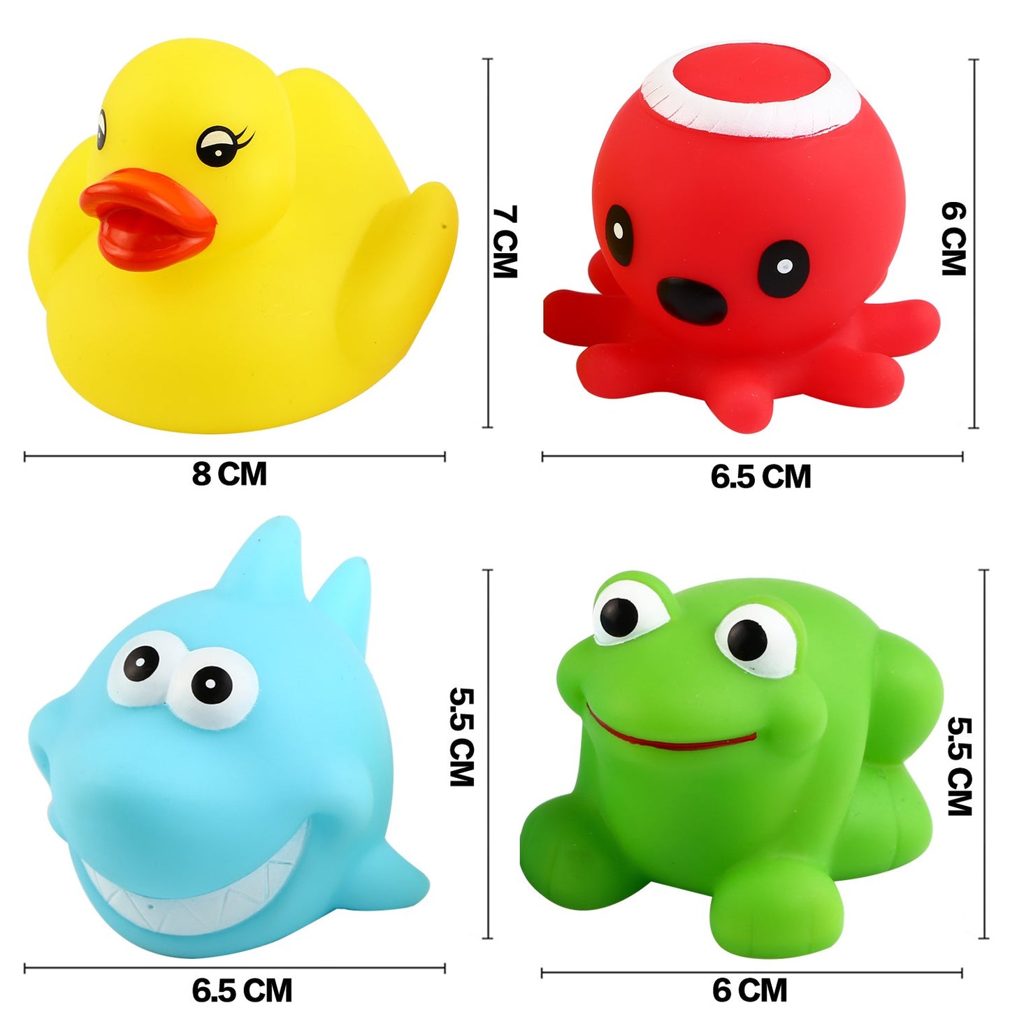 Yeonha Toys Bath Toy, Can Flashing Colourful Light(Big Style 4 Pack), Floating Bath Toy, Light Up Bathtub Water Tub Toy for Pool