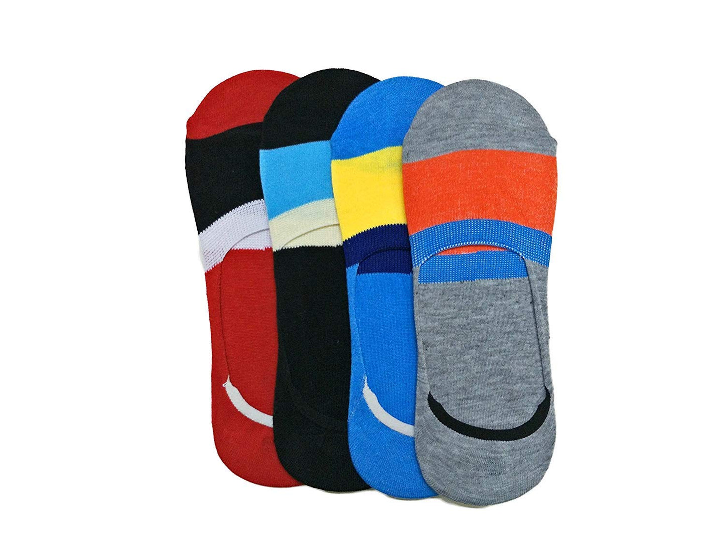 Tubination Loafer Socks Unisex AntiSlip Lofer No Show Socks Multi Color (Pack Of 6)
