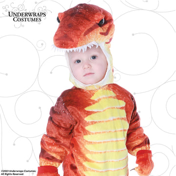 Underwraps Costumes Baby'S T-Rex Costume Jumpsuit, Rust, Medium (18 - 24 Months)
