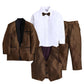Jeetethnics Boys Gold Coat Suit Set With Waistcoat Shirt And Trousers (9099H)