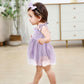 Titkkop Baby Girl 1St Birthday Clothes One Year Old Tulle Romper Sleeveless Bodysuit Cake Smash Outfits(Purple1,9-12M)