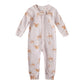 Owlivia Organic Cotton Baby Boy Girl Zip Up Sleep N Play, Footless, Long Sleeve(0-3 Months, Pink Deer)