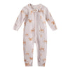 Owlivia Organic Cotton Baby Boy Girl Zip Up Sleep N Play, Footless, Long Sleeve(0-3 Months, Pink Deer)