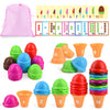 Sotodik Ice Cream Counting and Color Sorting Stacking Toys for Kids Boys Girls Age 3-5,Montessori Preschool Kindergarten Learnin
