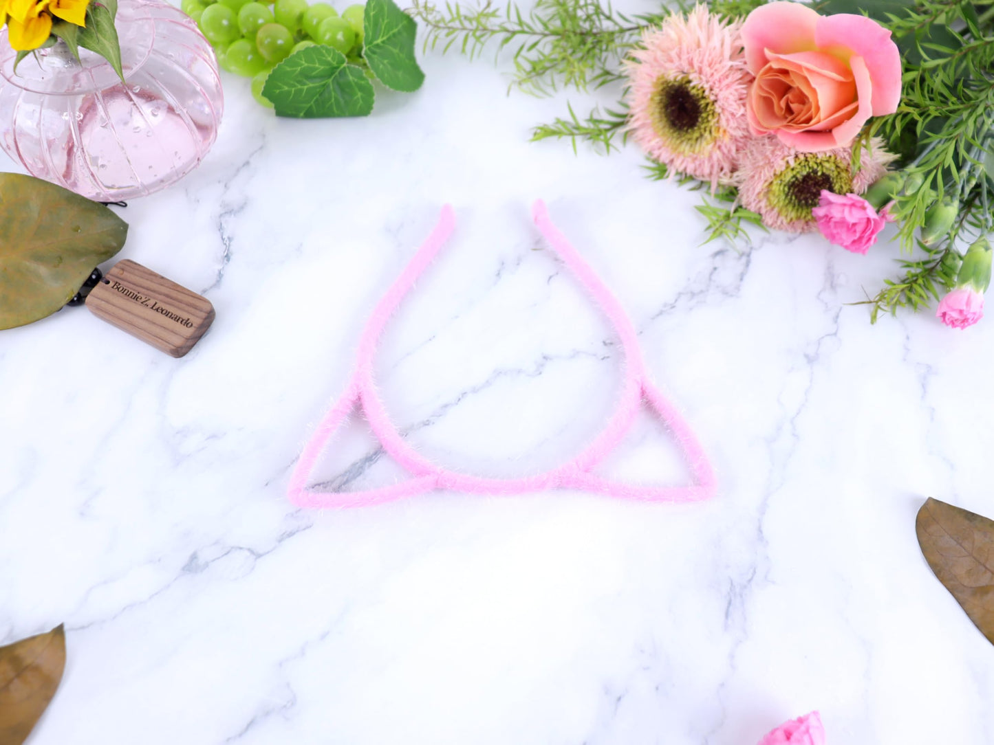 Bonnie Z. Leonardo Furry Cat Ears Headband Pink