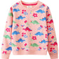 Dinosaur Sweatshirt Girls Long Sleeve Crewneck Cotton Animal Pullover Kids Winter Pink Sweaters Tops Toddler Girl Dino Shirts 6T
