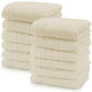 Cute Castle 12 Pack Muslin Baby Washcloths - Large 12'' By 12'' - Ultra Soft 100% Cotton - Super Absorbent Burp Cloths For Unise