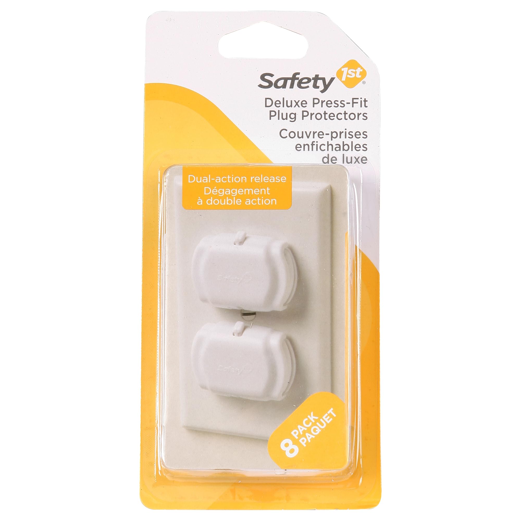 Safety 1st Deluxe Press Fit Outlet Plugs, 8 Count – Cutebabybuy