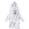 Hudson Baby Unisex Baby Plush Animal Face Bathrobe, Snowman, 0-9 Months