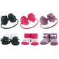 Hudson Baby Baby Girls' Headband And Socks Giftset, Green Purple, One Size