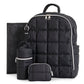 Hannah & Sophia North Travel Diaper Backpack, 5-Piece Baby Bag Organizer Set with USB-C Charging Port, Changing Pad, Insulated B