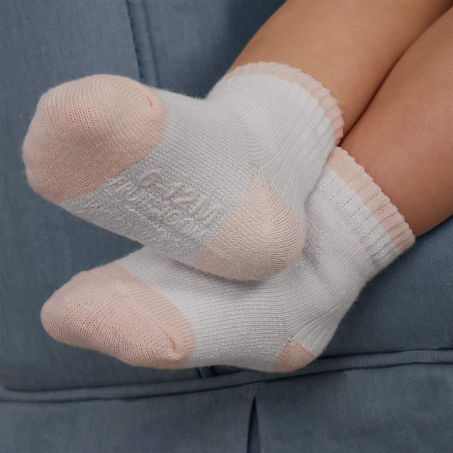 Fruit Of The Loom Baby 14-Pack Grow & Fit Flex Zones Cotton Stretch Socks - Unisex, Girls, Boys (6-12 Months, Pink Pop)