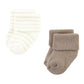 Hudson Baby Unisex Baby Cotton Rich Newborn And Terry Socks, Beige Stripe 12 Pack, 0-6 Months