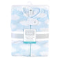 Hudson Baby Unisex Baby Plush Sleeping Bag, Sack, Blanket, Blue Clouds, 0-6 Months