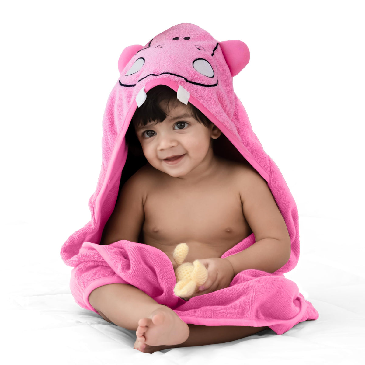 Luvlap Hooded Baby Bath Towel For New Born, Super Soft, Made With Super Soft And Highly Absorbent 100% Zero Twist Cotton, Can Be
