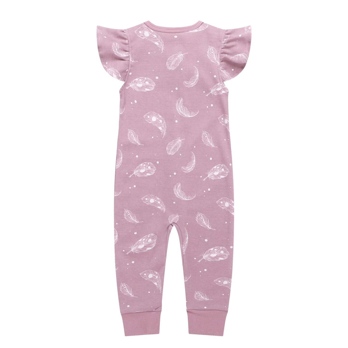 Owlivia Baby Girl And Boy Romper, Ruffle Sleeveless Summer Outfit For Girls, 100% Organic Cotton One-Piece Jumpsuit(18-24 Months