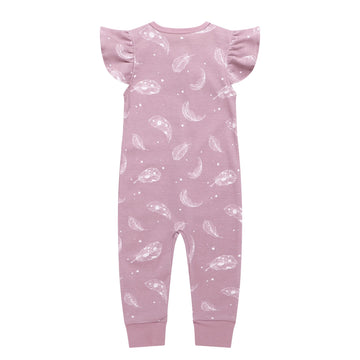 Owlivia Baby Girl And Boy Romper, Ruffle Sleeveless Summer Outfit For Girls, 100% Organic Cotton One-Piece Jumpsuit(18-24 Months
