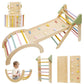 7In1 Pikler Triangle Set, Pikler Triangle Climbing Toys Set For Toddlers, Wooden Toddler Climbing Toys Indoor Playground, Foldab