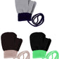 SATINIOR 3 Pairs Toddler Magic Stretch Mittens Full Finger Knit Gloves Winter Warm Mittens (Black with Green, Camel Color with K