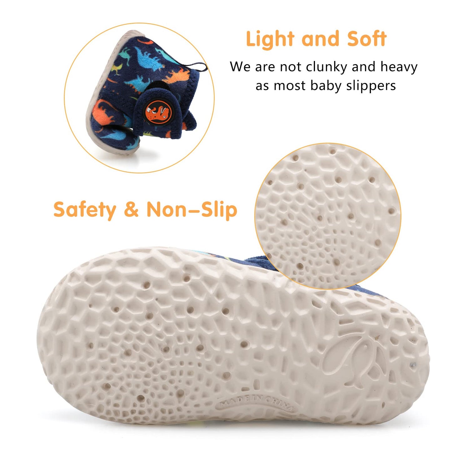 Feetcity Infant Shoes Baby Boots Boys Girls Slippers Cozy Fleece Booties First Walking Shoes Warm Socks Newborn Crib Shoes 0-6Mo