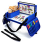 Julaiwy Travel Tray for Kids, Carseat Table Tray for Road Trip Activities, Toddler Lap Desk Organizer for Airplane - Blue
