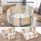 Uanlauo Baby Playpen,Large Play Pens For Babies And Toddlers, Sturdy Baby Play Yards With Anti-Slip Base, Non-Toxic, Safe Indoor