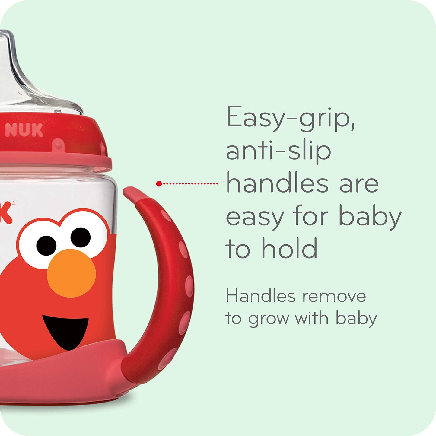 Nuk Sesame Street Learner Cup, 5 Ounce Elmo - Bpa Free, Spill Proof Sippy Cup