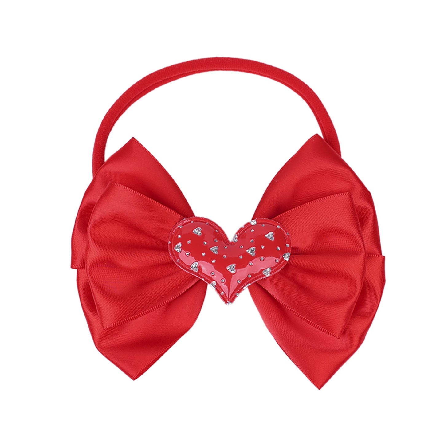 Lddcx Valentine'S Day Red Headband Bow Baby Girls Band Bowknot Rose Heart-Shaped Headband  (A)