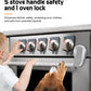 Stove Gas Knob Safety Covers,Oven Knob Covers For Child Safety,Baby Burners Proof Stove Knob Locks,Oven Door Baby Proofing (Grey