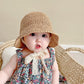 Little Girls Floppy Foldable Packable Wide Brim Summer Sun Hats Beach Straw Hat Baby Photography Straw Hats Khaki