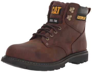 Cat Footwear Mens Second Shift Steel Toe Work Boot, Dark Brown, 7