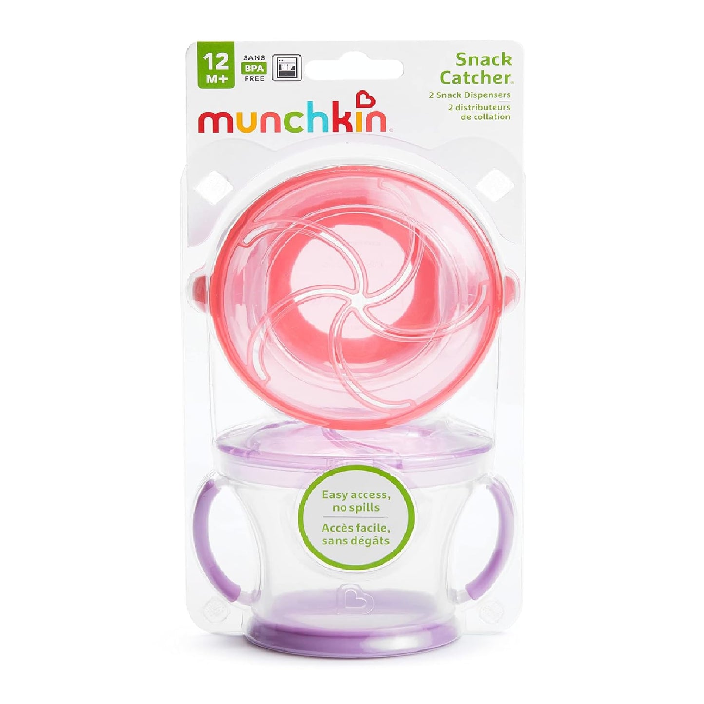 Munchkin Snack Catcher, 9 Ounce, 12+ Months, Color May Vary - 2 Count