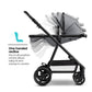 Mompush Meteor2 Baby Stroller 2-In-1 With Bassinet Mode, Compatible With Infant Car Seat Adapter Included, Full-Size Bassinet St