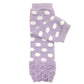 Allydrew 3 Pack Polka Dots, Ruffles & Stripes Baby Leg Warmer & Toddler Leg Warmer For Boys & Girls, Purple, Pink, Red