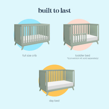 Davinci Otto 3-In-1 Convertible Crib In Light Sage, Greenguard Gold Certified