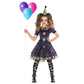 Morph Rainbow Creepy Clown Costume For Girls - Scary Kids Clown Outfit For Halloween - Fun Dress Up Party Costume, 4-6 Years