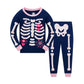 Toddler Girls Skeleton Pajamas Kids 2 Pcs Long Sleeve Glow In The Dark Pjs Girls Halloween Spider Pajamas Set Funny Sleepwear Cl