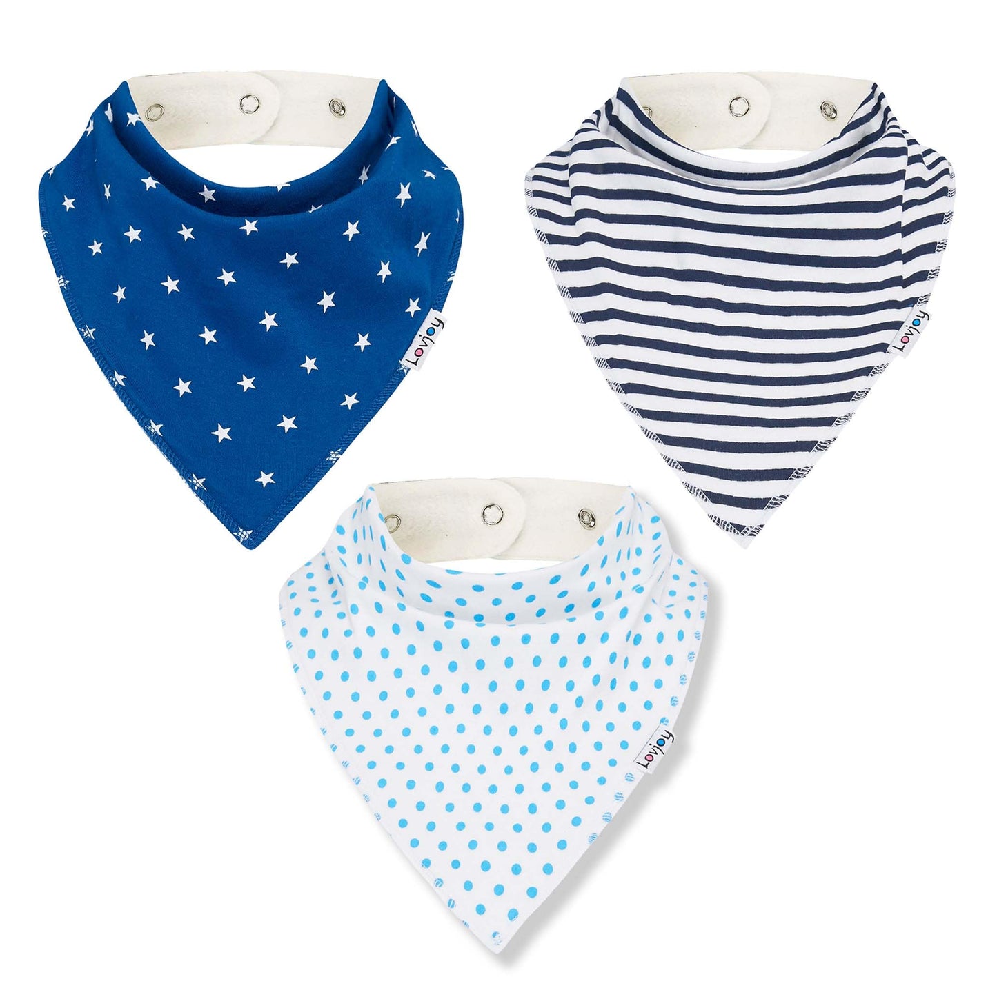 Lovjoy Large Bandana Bibs - Special Needs Bibs - For Older Children, Youth And Adults - Practical, Absorbent And Stylish (Set 01