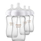 Philips Avent Natural Glass Baby Bottles With Natural Response Nipples (Medium Flow, Flow 3), 8Oz, 4-Pack, Scy913/04