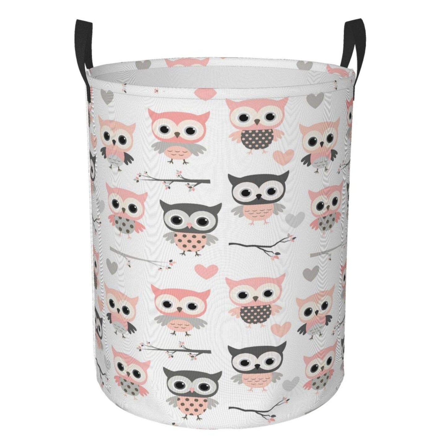 Foruidea Owl Laundry Basket,Laundry Hamper,Collapsible Storage Bin,Oxford Fabric Clothes Baskets,Nursery Hamper For Home,Office,