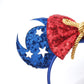 Foeran Mouse Ears Headbands Shiny Bows Mouse Ears Glitter Party Princess Decoration Cosplay Costume For Girls Women (Moon Blue)