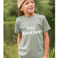 Sanixjoo Big Brother Toddler Shirt Baby Boy Promoted To Big Bro Sibling Reveal Shirt Big Brother Gifts For Toddler Boy(Sage Gree