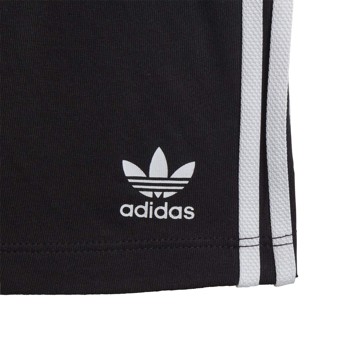 Adidas Originals Unisex Baby Trefoil Shorts Tee Set T Shirt, White/Black, 3 Months Us
