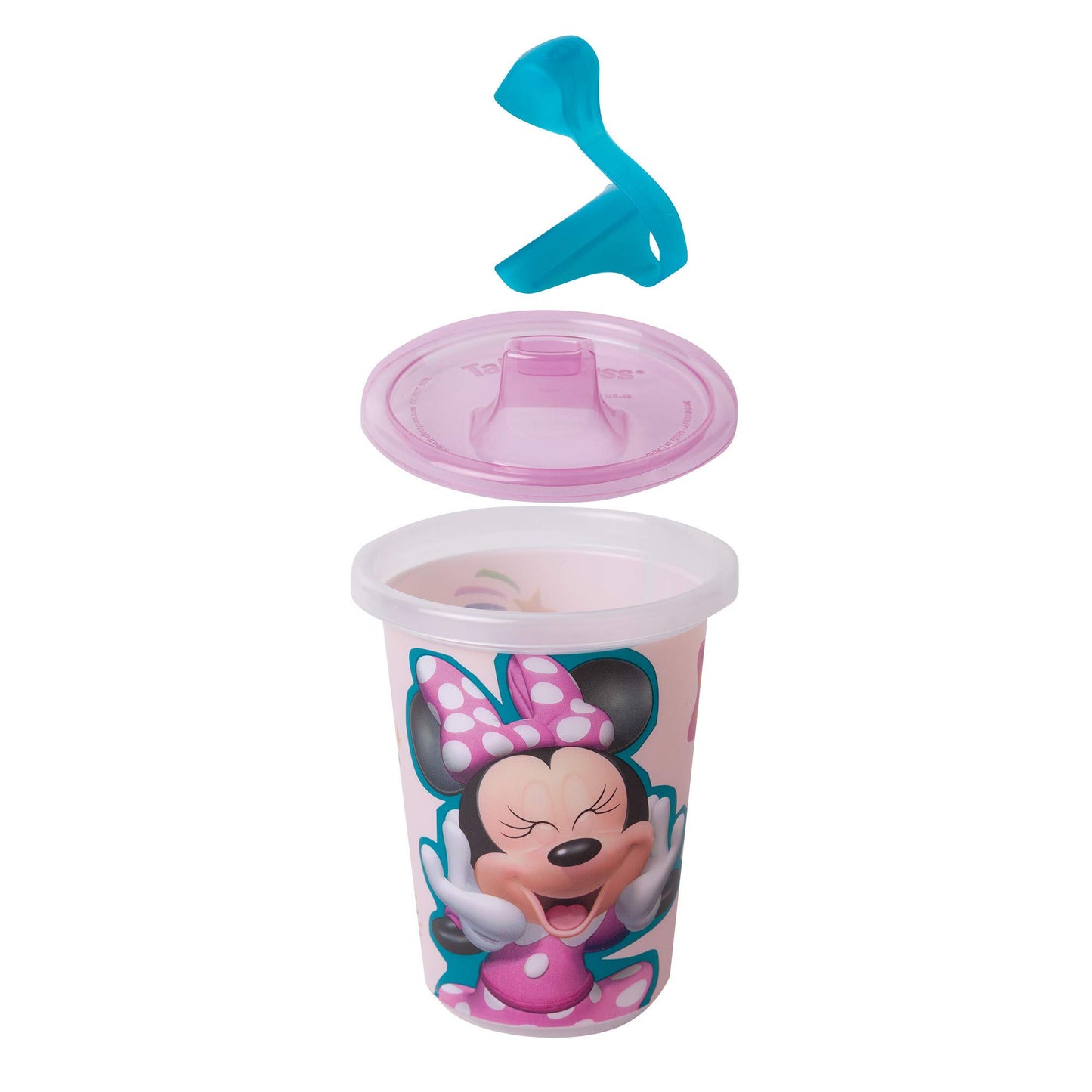 The First Years Take & Toss Disney Minnie Mouse Sippy Cups - Reusable Toddlers Cups With Lids - Kids Party Pack With 2 Travel Ca