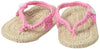 Jefferies Socks Unisex Baby Newborn My First Flip Flops Infant And Toddler Socks, Pink/Khaki, 1-3 Months Us