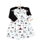 Hudson Baby Baby Girls' Cotton Dress And Cardigan Set, Christmas Scene, 9-12 Months